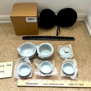 7pc Kung Fu tea set new in package gray